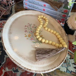 Vintage Oval Wood Tray