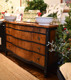 Antique Statement Chest with Classic Black Accent