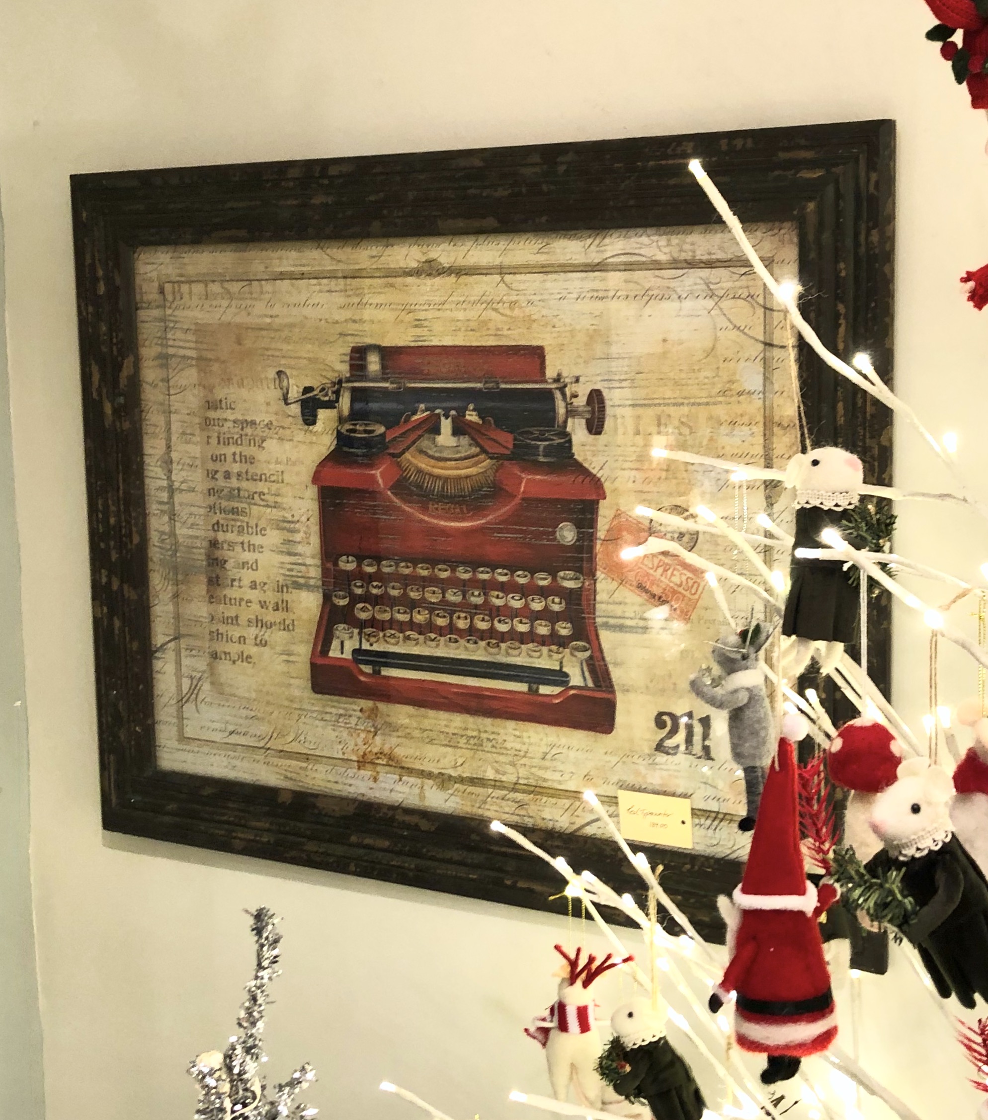 Framed Typewriter Art