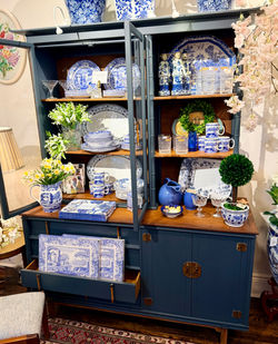 Painted Asian Inspired Unique Hutch