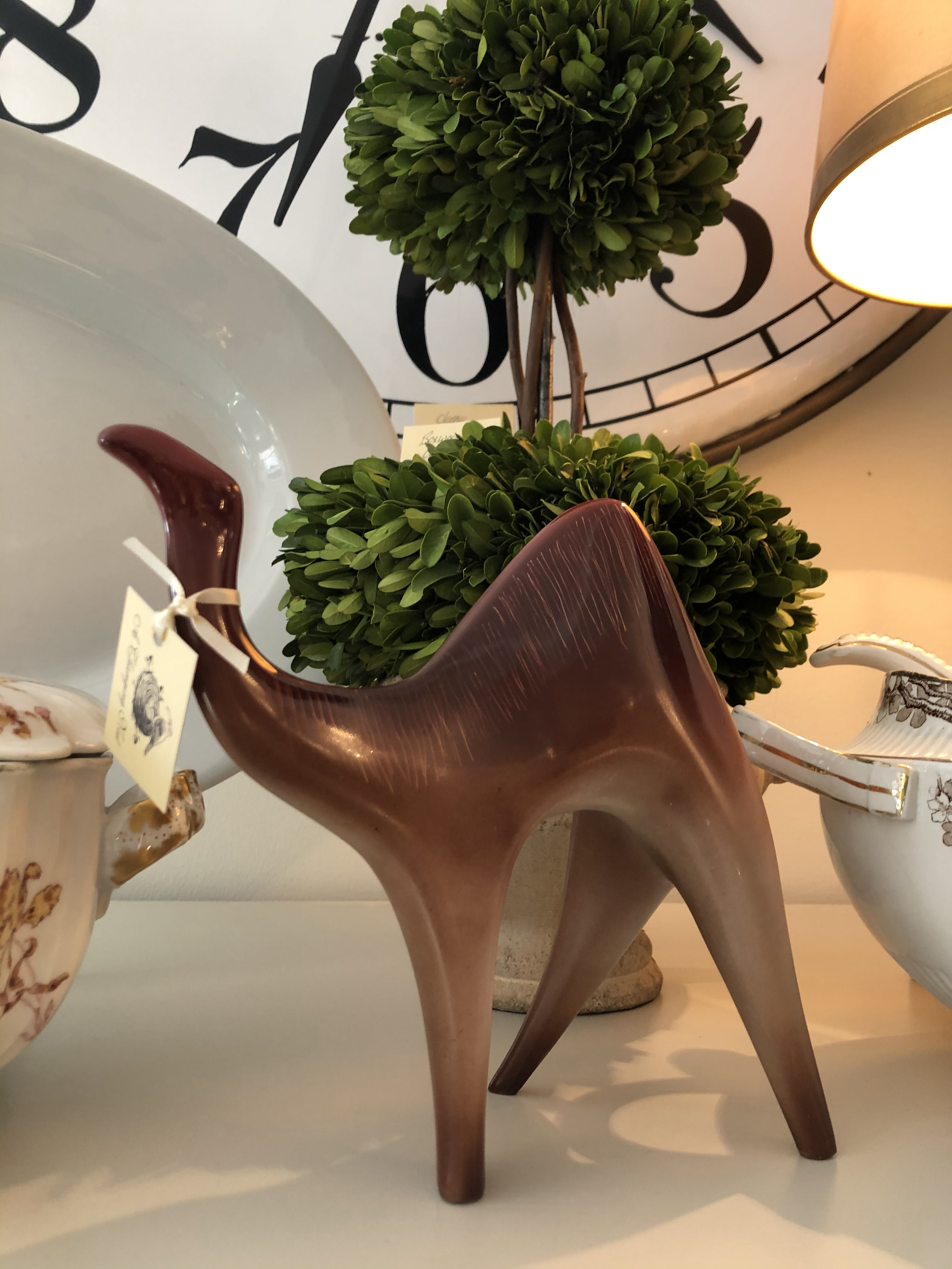 MidCentury Signed Modernist Procelain Camel