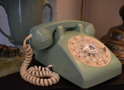 Avacado and Cream Vintage 1960s Telephone