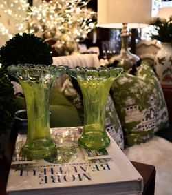Vintage Mouth-Blown Art Glass Vases