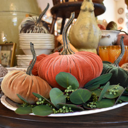 Handmade Velvet Pumpkins - 3 Sizes