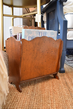 Vintage Wood Magazine Holder