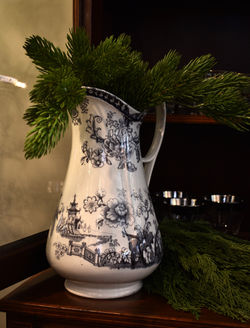 Vintage Ironstone Transferware Pitcher