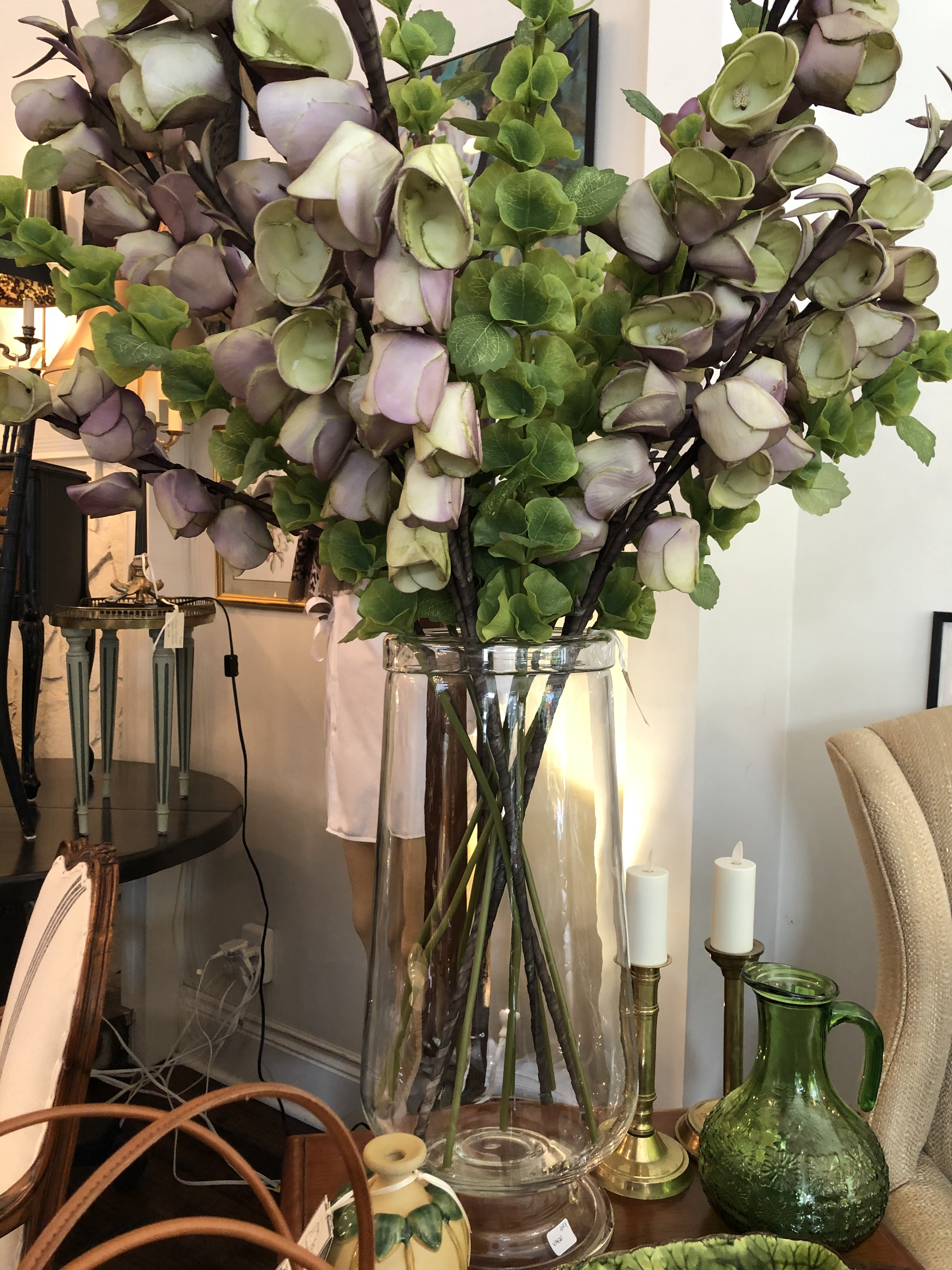 Oversized Footed Hurricane Vase