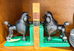 Black Poodle Book Ends