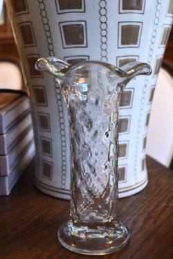 Clear Diamond Pattern Depression Glass Bouquet