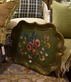 Vintage Handpainted Tin Tray