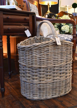 Woven Oval Umbrella Basket