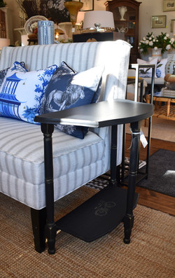 Vintage Painted Demi Lune Table