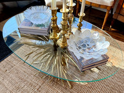Italian Hollywood Regency Wheat Sheaf Coffee Table