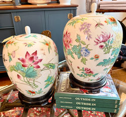 Vintage Floral Urns from England