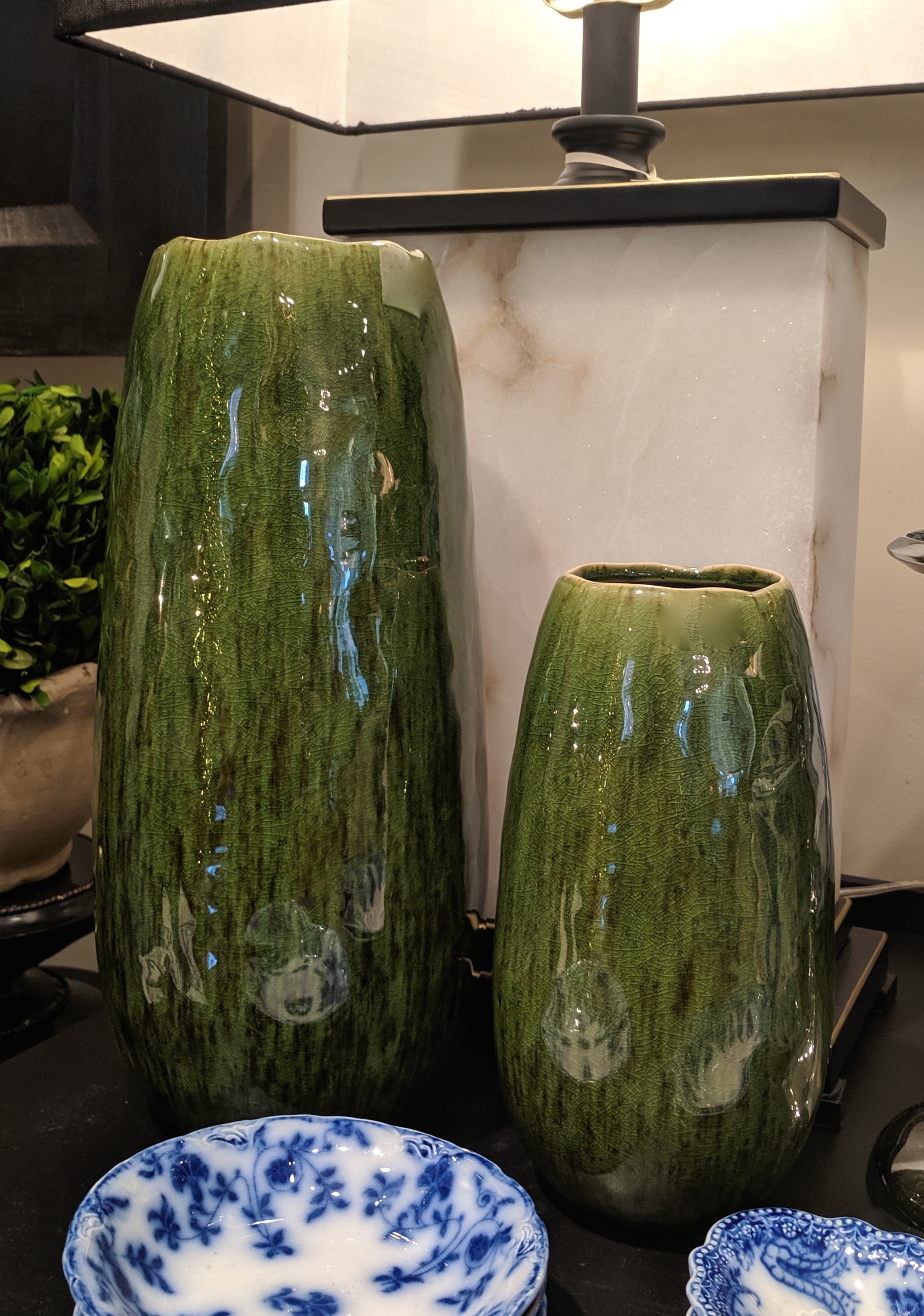 Green Ceramic Vases