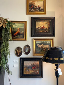Framed Art & Brass Oval Art