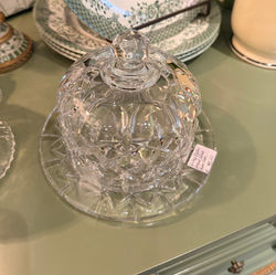 Vintage Crystal Butter Dish