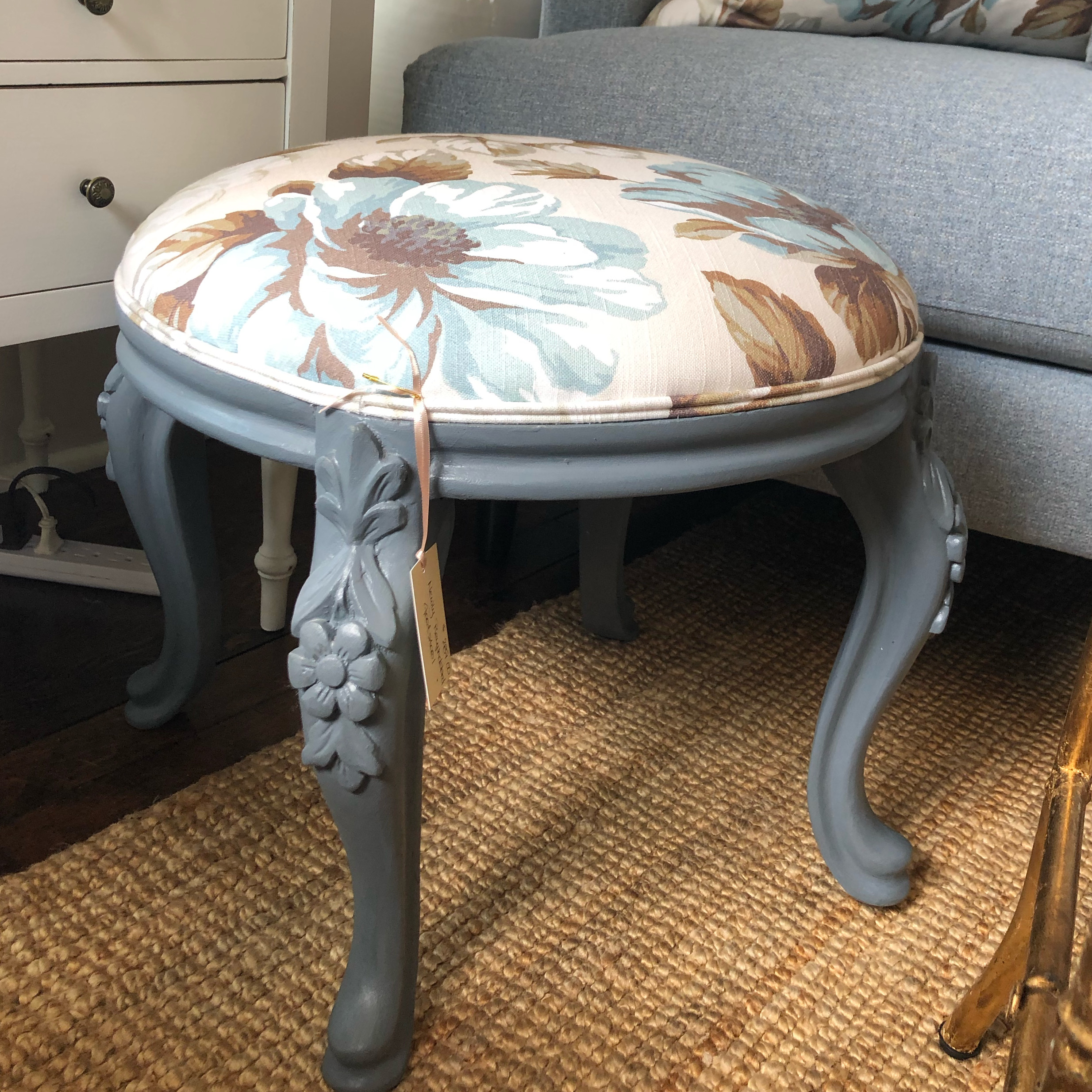 Newly Reupholsered Footstool