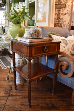 Pair Vintage Regency Style Mahogany Bedside Tables