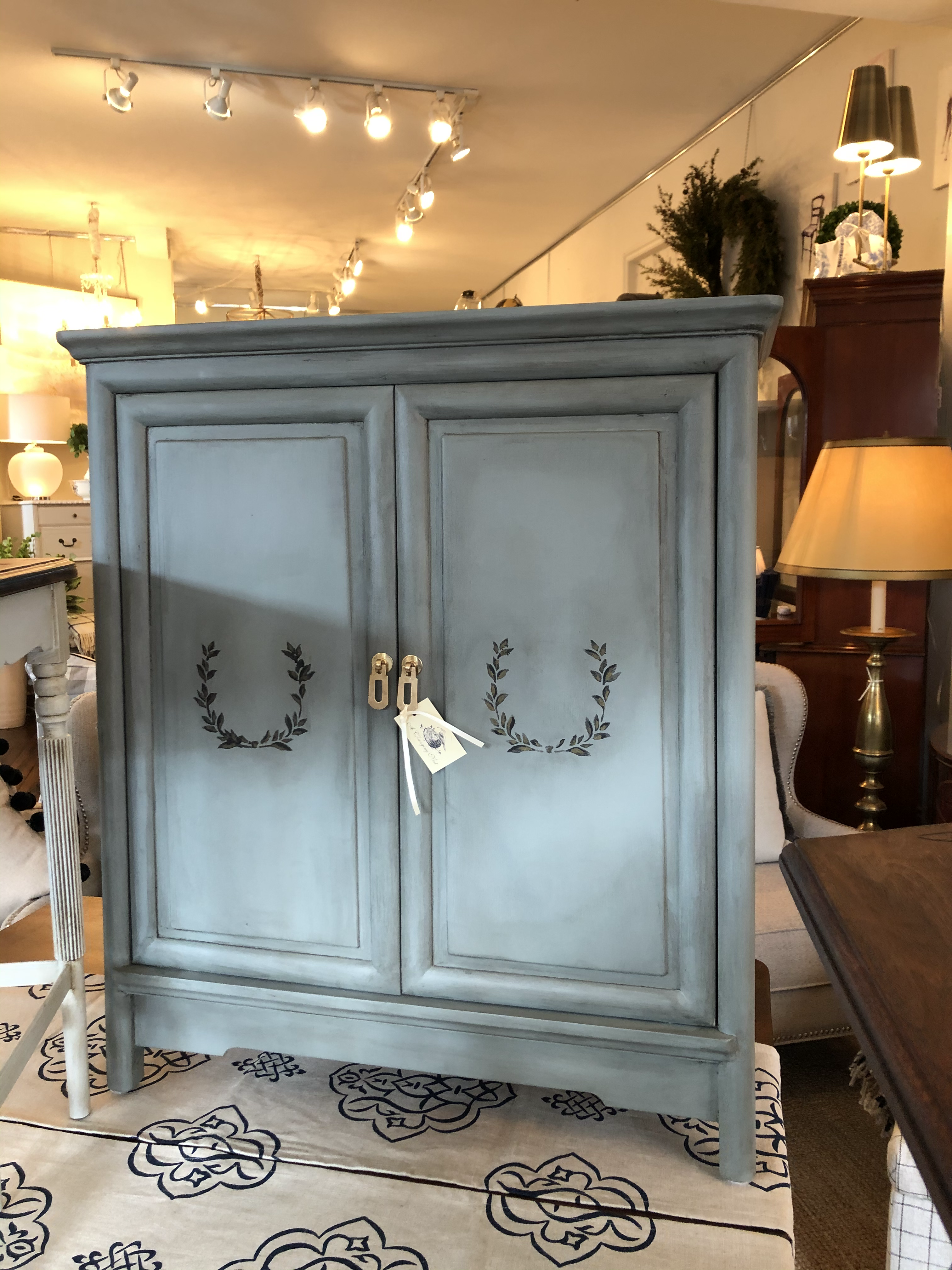 Small Vintage Painted Cabinet