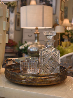 Brass Finish Round Metal Trays