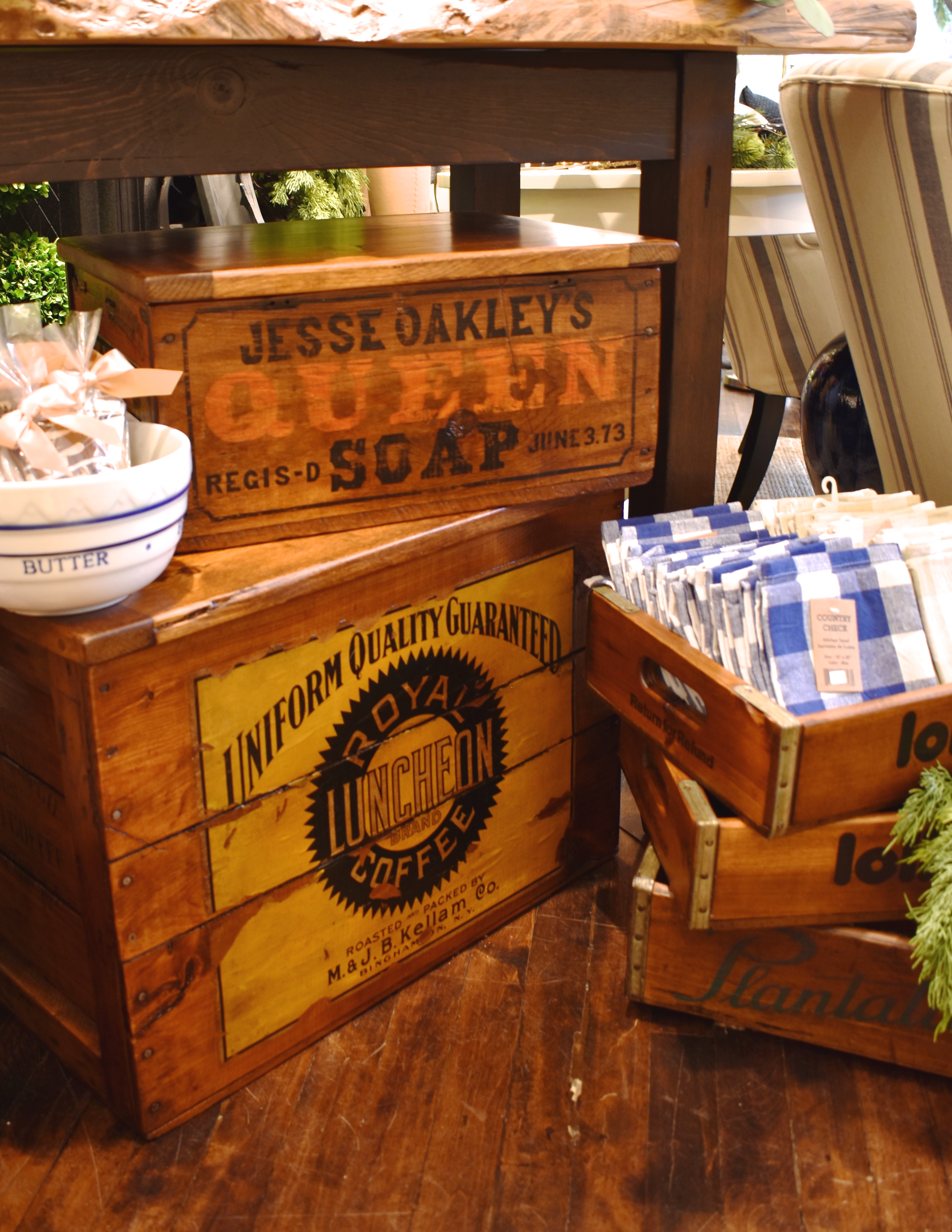 Assorted Vintage Wooden Boxes