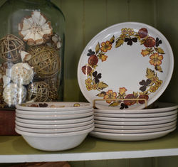 15pc Set of MCM Vintage Sadler Dishes