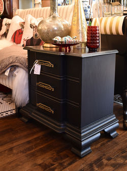 Painted Vintage End Table with New Hardware