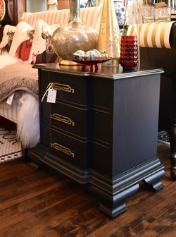 Painted Vintage End Table with New Hardware