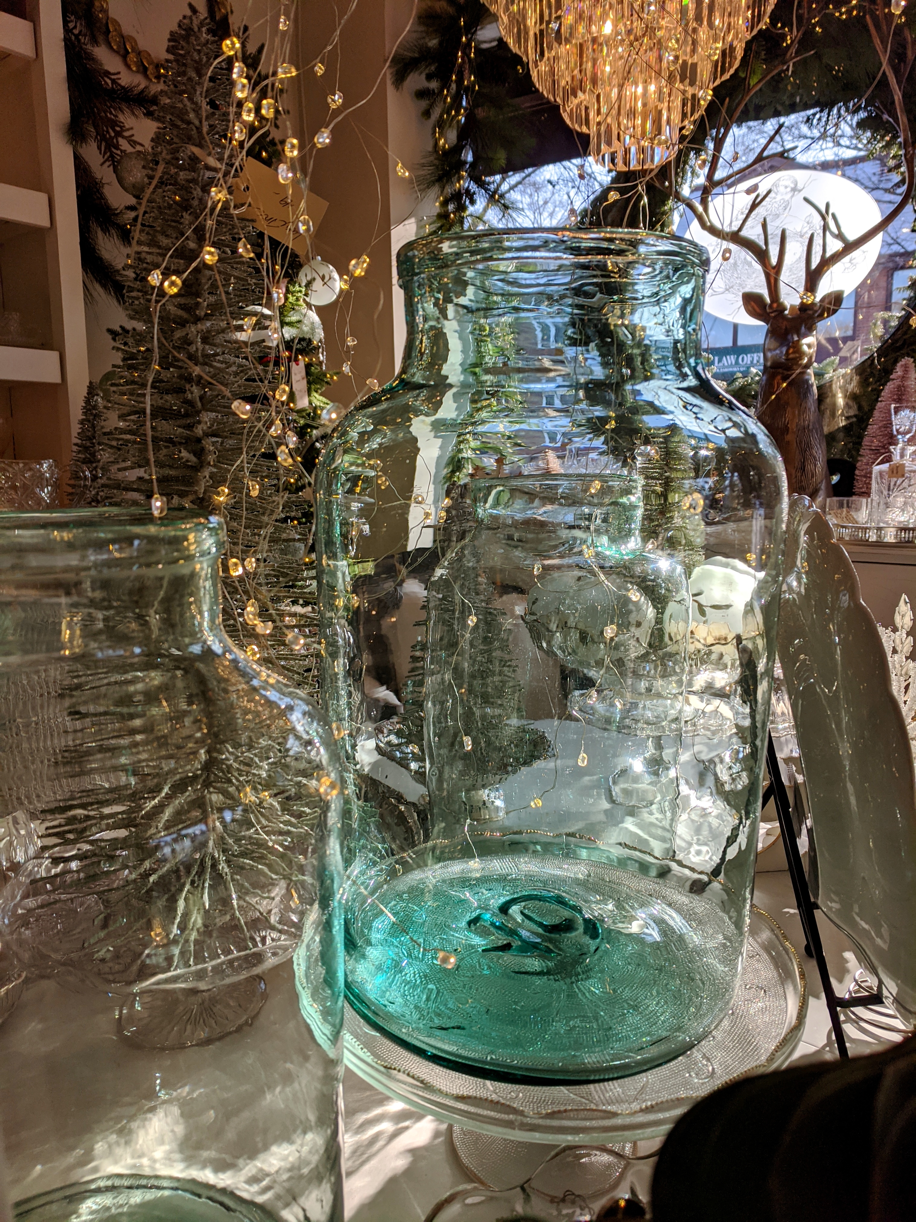 Vintage Mouth Blown Glass Jars