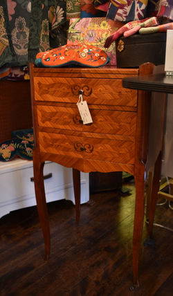Antique End Table with Drawers