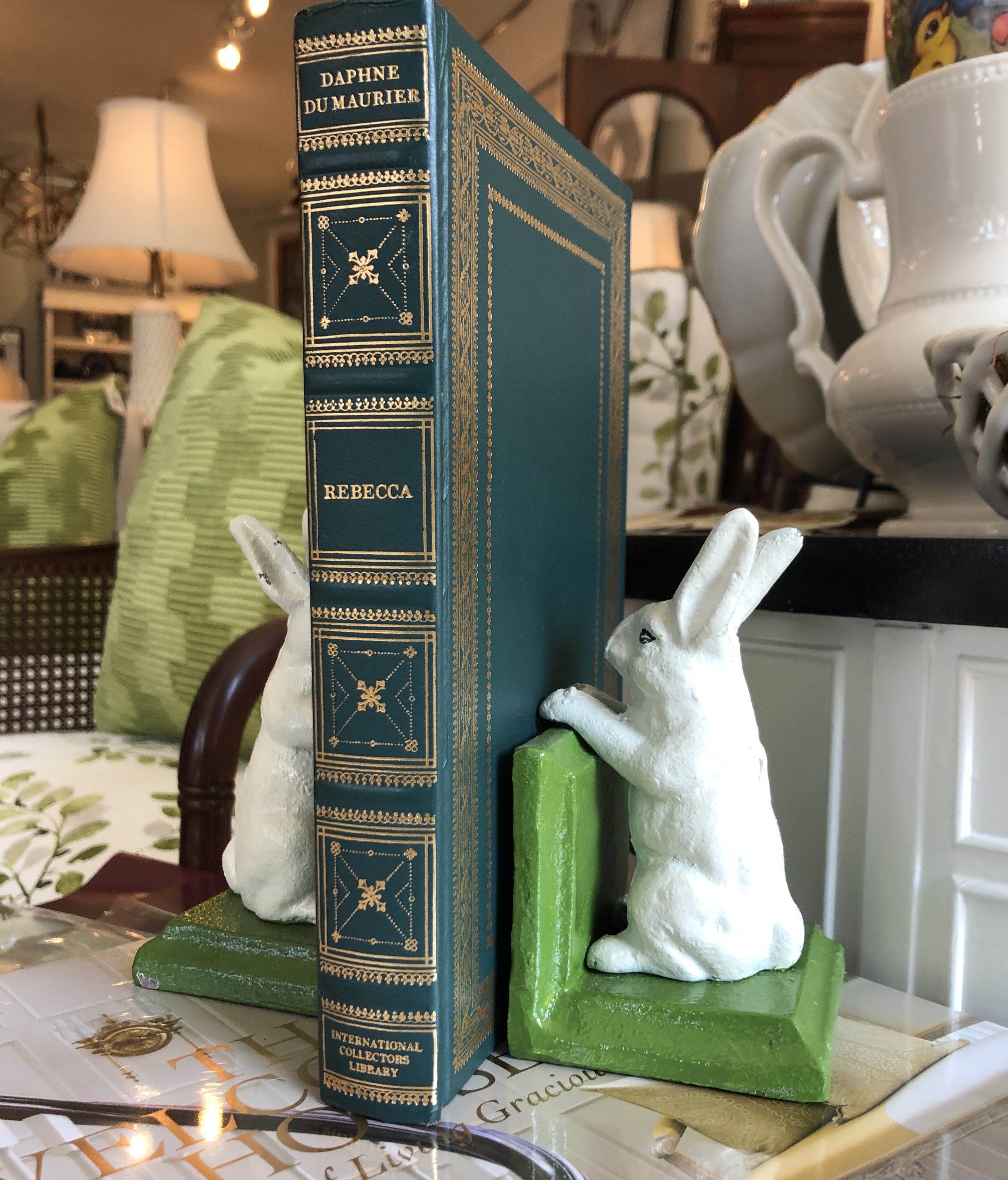 Pair Bunny Bookends