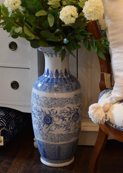 Tall Decorative Chinoiserie Vase