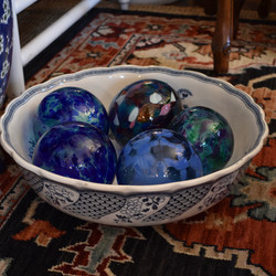 Collection of one of a kind Mouth-Blown "Friendship Balls"