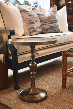 Antique Brass Pedestal Table