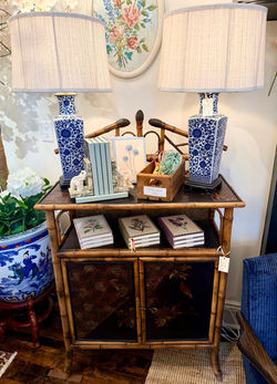 Very Unique Chinoiserie Bamboo Cabinet