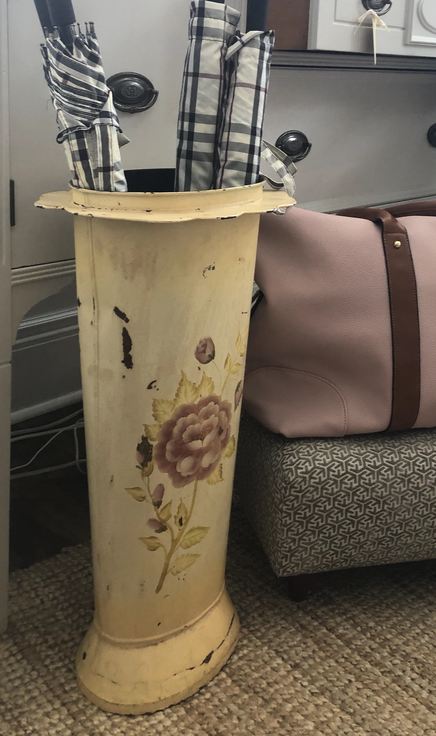 Vintage Tin Umbrella Stand