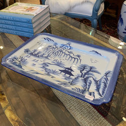 Lg Ceramic Chinoiserie Platter