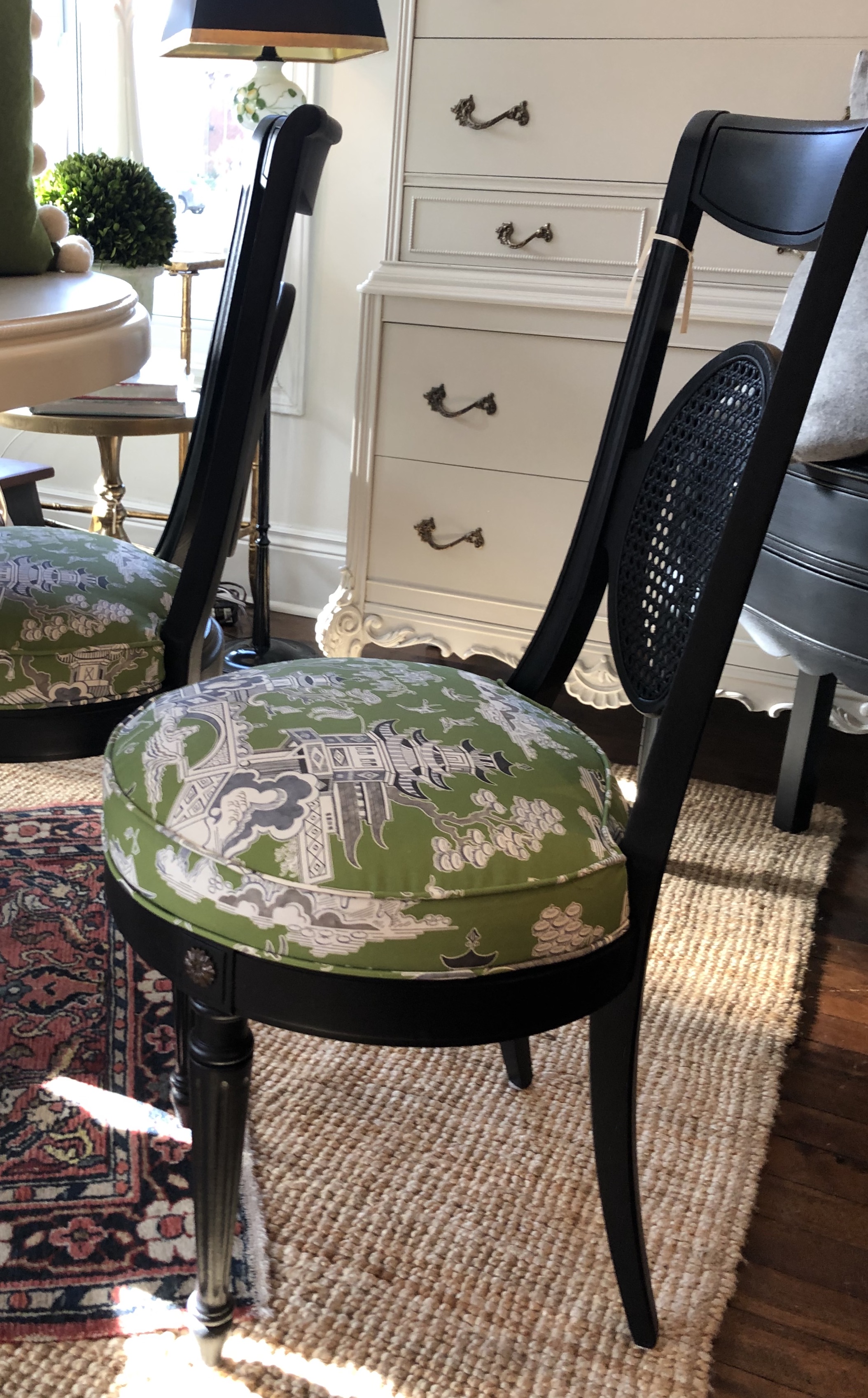 Painted and Reupholstered Vintage Chairs