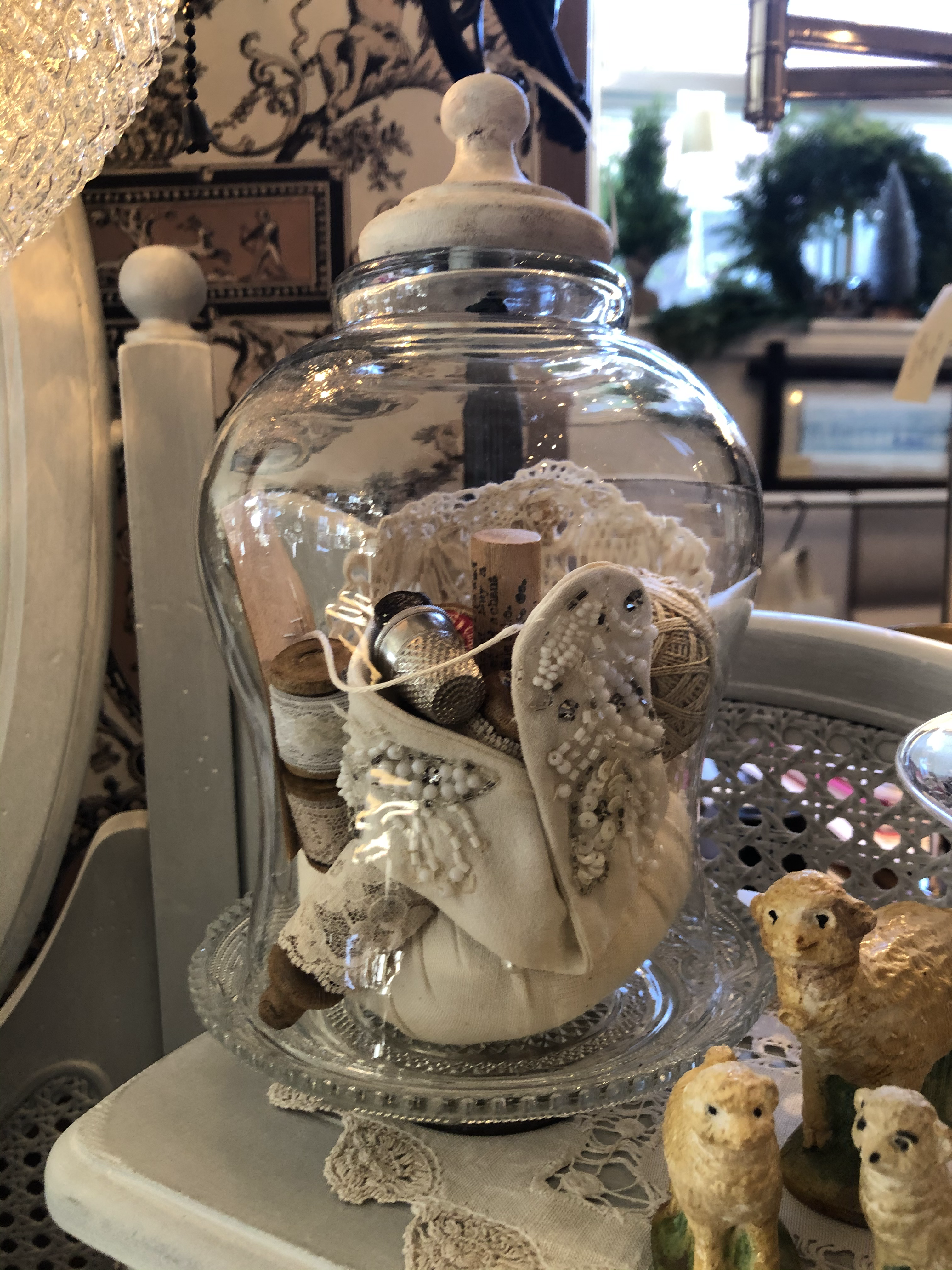 Decorative Vintage Cloche and Notions