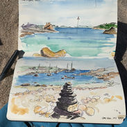 watercolour, sketchbook, summer, Isles of Scilly