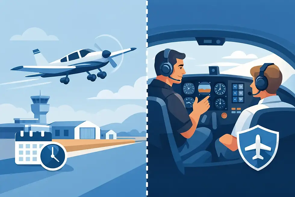 Rental Time Building vs Safety Pilot