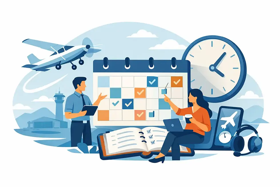 Flight Training Scheduling for Busy Adults