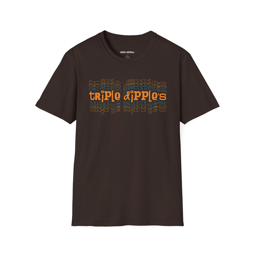 Thumbnail: Triple Dipple’s Retro Stack Logo Tee