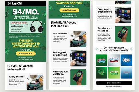 SiriusXM - holiday email