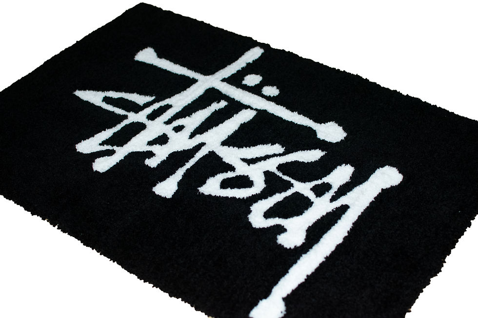 Stüssy logo rug black