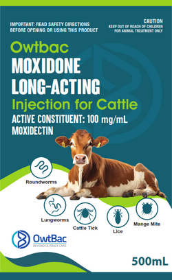 Owtbac Moxidone long acting injection for cattle
