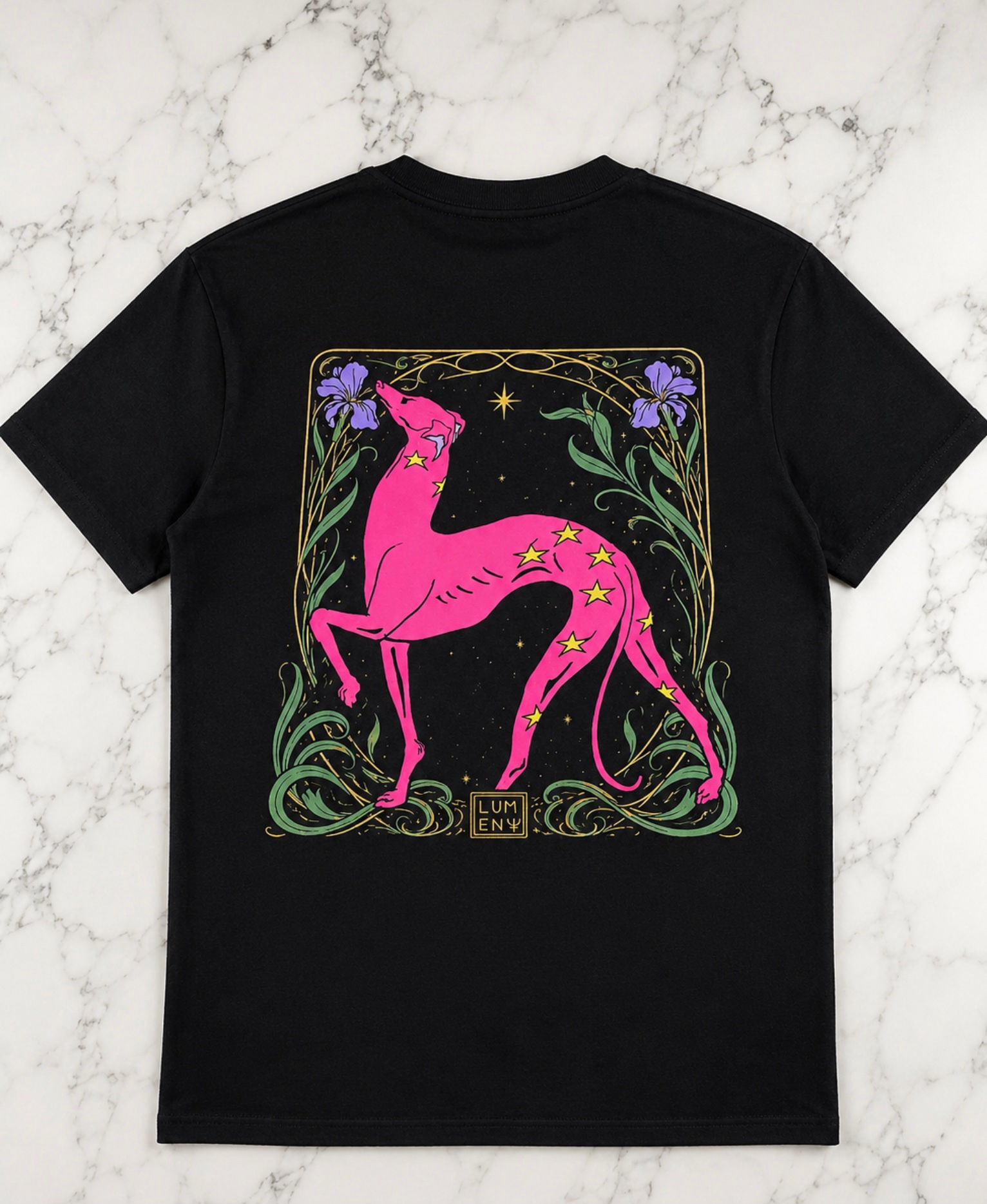 Art Nouveau Glam Greyhound T-Shirt