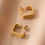 Thumbnail: Square Triple Line Earrings - Stainless Steel