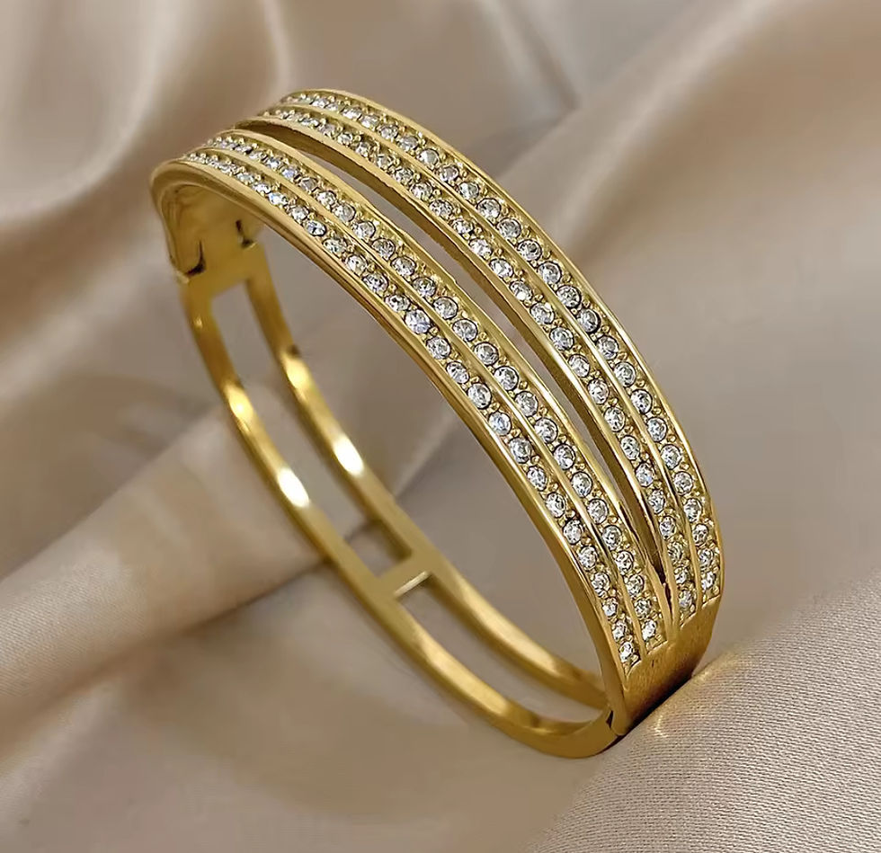 Miniature : Bracelet en acier inoxydable - Trilogie Éclatante